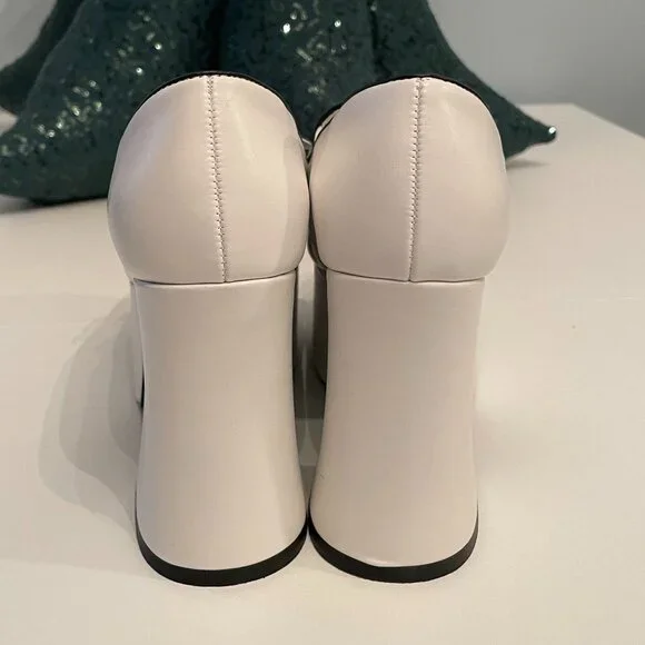 Strange Cvlt Banshee Platform Loafers in Bat White, Size 6 - Picture 4 of 10